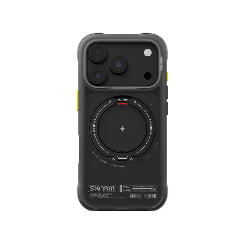 Apple iPhone 18 Pro Max Kılıf M-Safe Şarj Özellikli Airbag Tasarımlı Standlı Skinarma Atlas Kapak - 22
