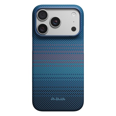 Apple iPhone 18 Pro Max Kılıf M-safe Şarj Özellikli Aramid Karbon Fiber Pitaka Moonrise 2.0 Nights Serisi Kapak - 2