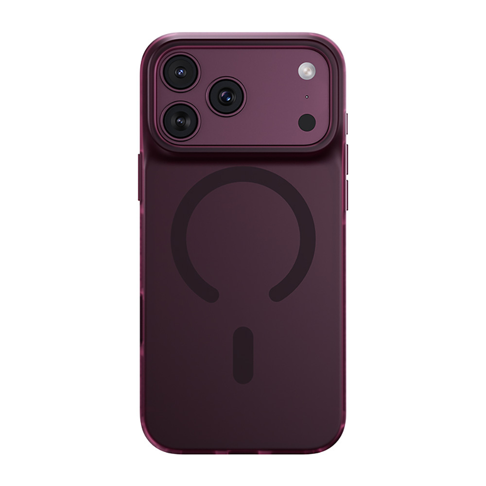 Apple iPhone 18 Pro Max Kılıf M-Safe Şarj Özellikli Benks C-Magnet Lucid ArmorPro Kapak - Bordo