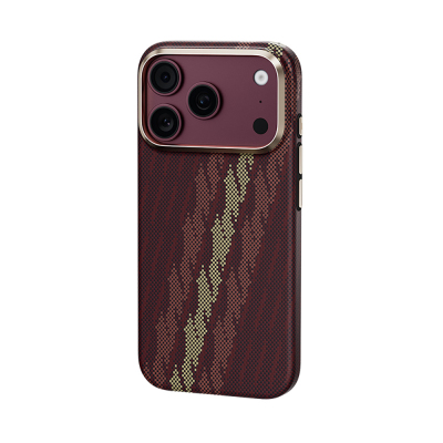 Apple iPhone 18 Pro Max Kılıf M-Safe Şarj Özellikli Benks Haven Air 2.0 Rouge Serisi Kevlar Karbon Kapak - 3