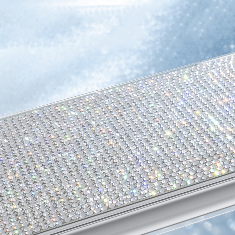 Apple iPhone 18 Pro Max Kılıf M-Safe Şarj Özellikli El İşlemeli Swarovski Taşlı Zore Paris Riva Sert PC Kapak - 8