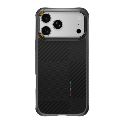 Apple iPhone 18 Pro Max Kılıf M-safe Şarj Özellikli Metal Kamera Çerçeveli Raptic Aramid Dual Karbon Fiber Mondrian Serisi Kapak - Raptic
