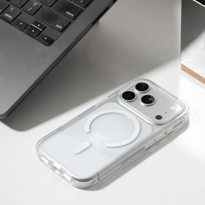 Apple iPhone 18 Pro Max Kılıf M-safe Şarj Özellikli Native Union Airbag Tasarımlı RE Clear Serisi Kapak - 7