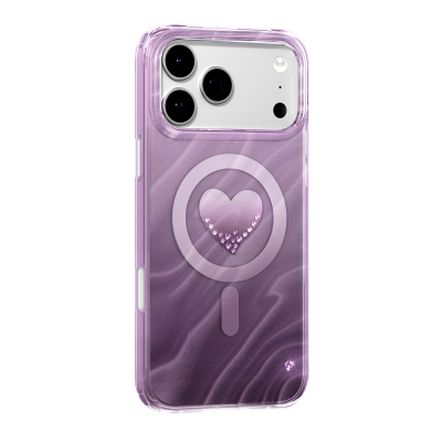 Apple iPhone 18 Pro Max Kılıf M-Safe Şarj Özellikli Orjinal Swarovski Taşlı Zore Paris Rovix Sert PC Kapak - Zore Paris