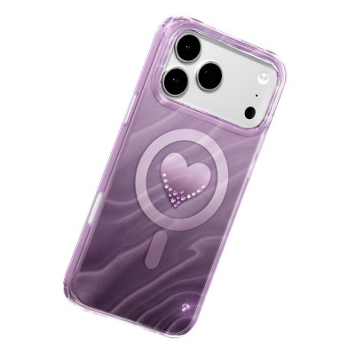 Apple iPhone 18 Pro Max Kılıf M-Safe Şarj Özellikli Orjinal Swarovski Taşlı Zore Paris Rovix Sert PC Kapak - 21