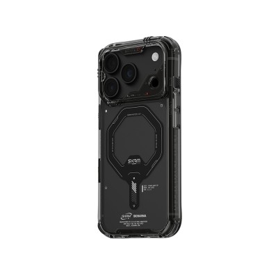 Apple iPhone 18 Pro Max Kılıf M-safe Şarj Özellikli Şeffaf Airbag Tasarımlı Skinarma Saido Mag-Charge Kapak - 4