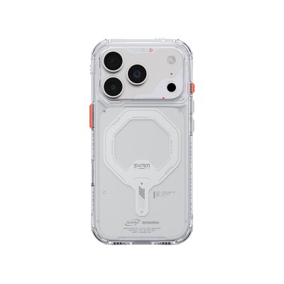 Apple iPhone 18 Pro Max Kılıf M-safe Şarj Özellikli Şeffaf Airbag Tasarımlı Skinarma Saido Mag-Charge Kapak - 1