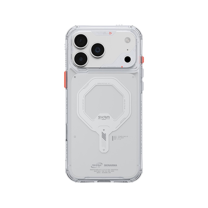 Apple iPhone 18 Pro Max Kılıf M-safe Şarj Özellikli Şeffaf Airbag Tasarımlı Skinarma Saido Mag-Charge Kapak - 20