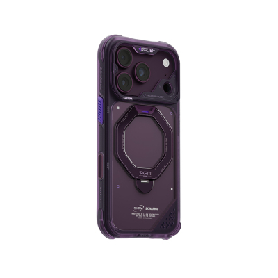 Apple iPhone 18 Pro Max Kılıf M-safe Şarj Özellikli Standlı Skinarma Saturn Kapak - Skinarma