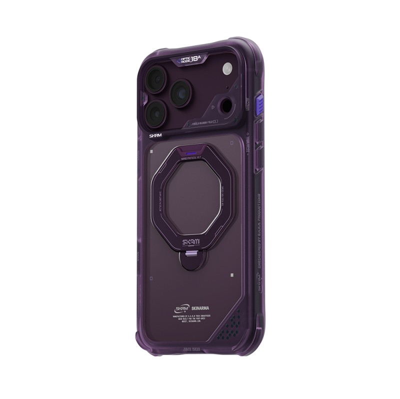 Apple iPhone 18 Pro Max Kılıf M-safe Şarj Özellikli Standlı Skinarma Saturn Kapak - 8