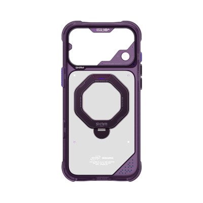 Apple iPhone 18 Pro Max Kılıf M-safe Şarj Özellikli Standlı Skinarma Saturn Kapak - 10