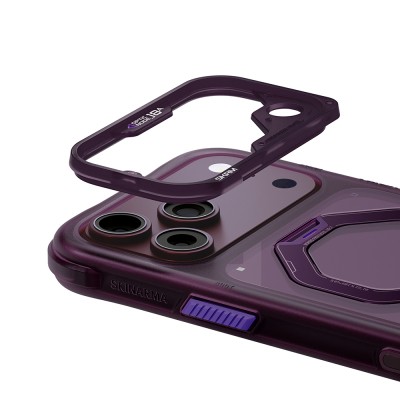 Apple iPhone 18 Pro Max Kılıf M-safe Şarj Özellikli Standlı Skinarma Saturn Kapak - 13