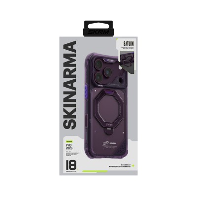 Apple iPhone 18 Pro Max Kılıf M-safe Şarj Özellikli Standlı Skinarma Saturn Kapak - 14