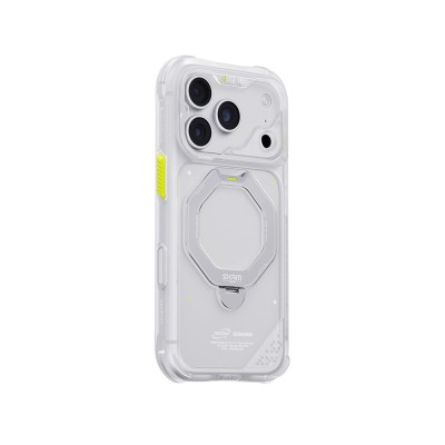 Apple iPhone 18 Pro Max Kılıf M-safe Şarj Özellikli Standlı Skinarma Saturn Kapak - 3