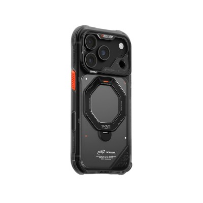 Apple iPhone 18 Pro Max Kılıf M-safe Şarj Özellikli Standlı Skinarma Saturn Kapak - 4