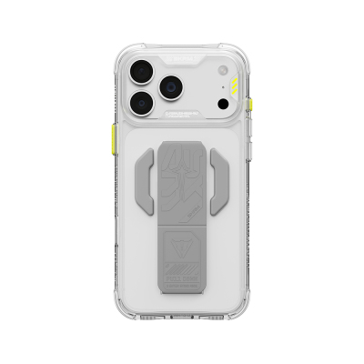 Apple iPhone 18 Pro Max Kılıf M-safe Şarj Özellikli Teknoloji Desenli Skinarma Helio CE Mag Charge Standlı Kapak - Skinarma