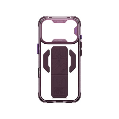 Apple iPhone 18 Pro Max Kılıf M-safe Şarj Özellikli Teknoloji Desenli Skinarma Helio CE Mag Charge Standlı Kapak - 15