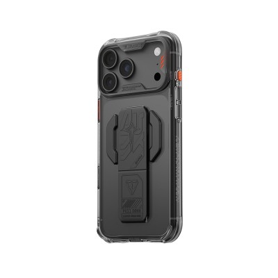 Apple iPhone 18 Pro Max Kılıf M-safe Şarj Özellikli Teknoloji Desenli Skinarma Helio CE Mag Charge Standlı Kapak - 31