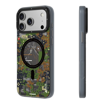 Apple iPhone 18 Pro Max Kılıf M-Safe Şarj Özellikli Youngkit Camouflage Sykell Serisi Kapak - 6