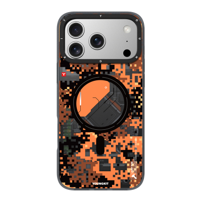 Apple iPhone 18 Pro Max Kılıf M-Safe Şarj Özellikli Youngkit Camouflage Sykell Serisi Kapak - Youngkit