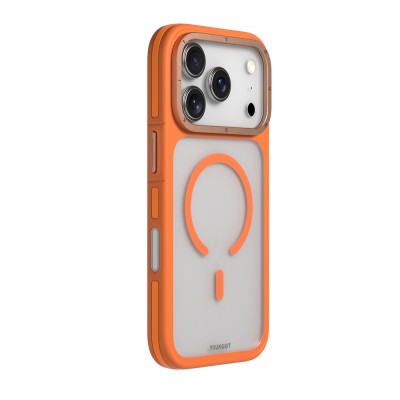 Apple iPhone 18 Pro Max Kılıf M-safe Şarj Özellikli Youngkit Rock Sand Serisi Kapak - 10