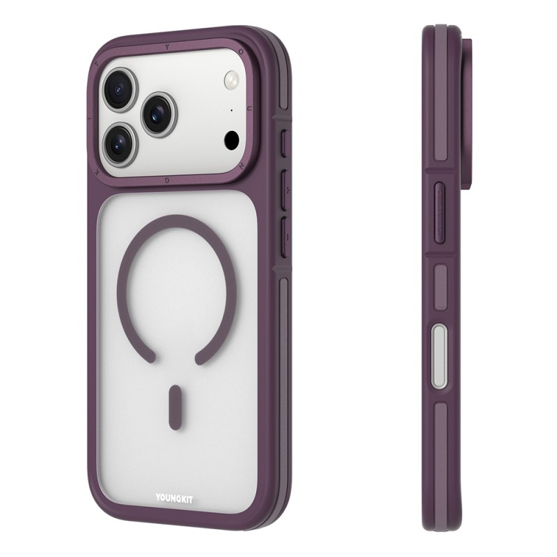 Apple iPhone 18 Pro Max Kılıf M-safe Şarj Özellikli Youngkit Rock Sand Serisi Kapak - 20