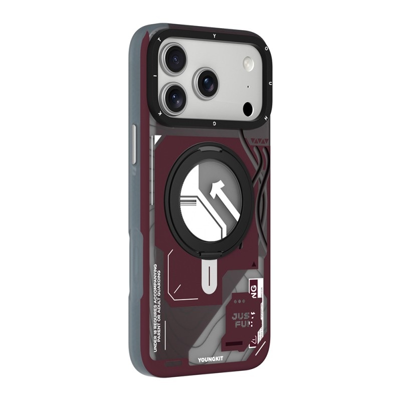Apple iPhone 18 Pro Max Kılıf M-safe Şarj Özellikli Youngkit Starship Serisi Kapak - 3
