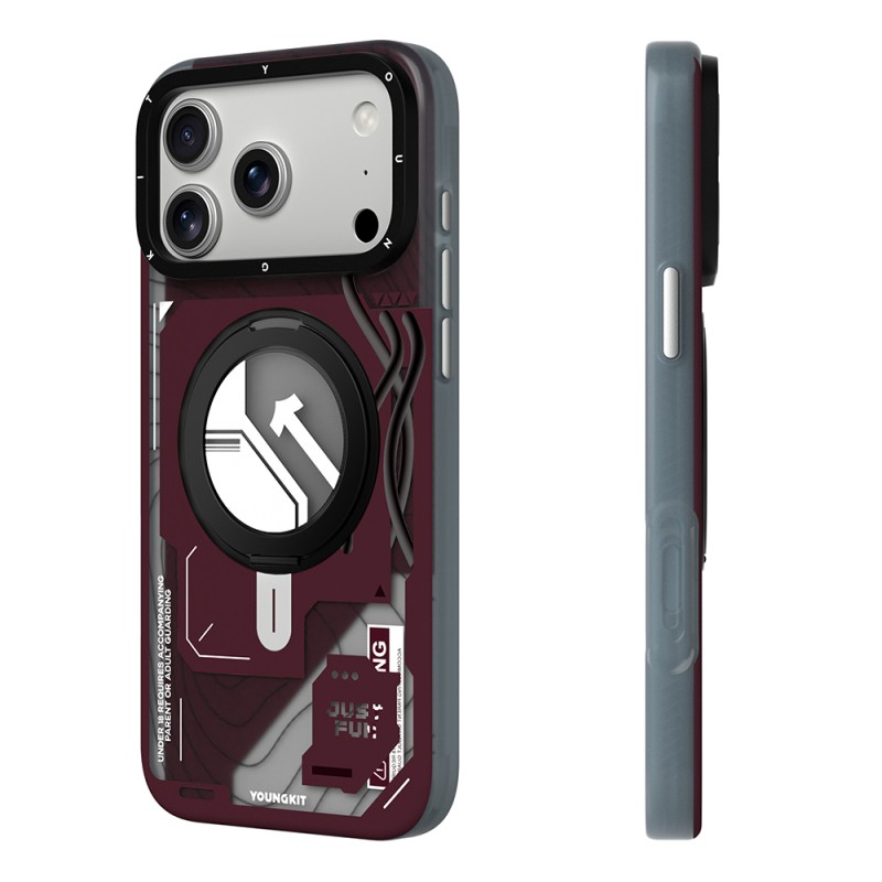 Apple iPhone 18 Pro Max Kılıf M-safe Şarj Özellikli Youngkit Starship Serisi Kapak - 1