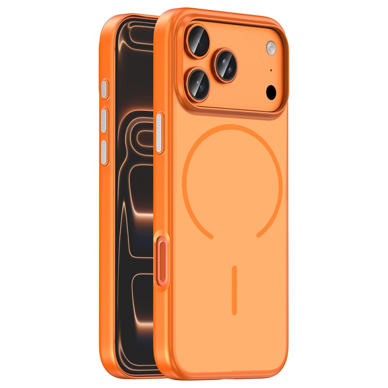 Apple iPhone 18 Pro Max Kılıf M-Safe Şarj Özellikli Zore Lora PC Kapak - 2