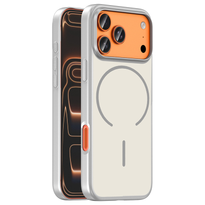 Apple iPhone 18 Pro Max Kılıf M-Safe Şarj Özellikli Zore Lora PC Kapak - Zore