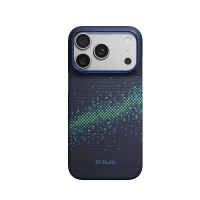 Apple iPhone 18 Pro Max Kılıf Magsafe Şarj Özellikli Aramid Karbon Fiber Pitaka Tactile Woven Starpeak Serisi Milky Way Galaxy Kapak - Pitaka