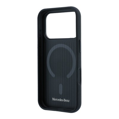 Apple iPhone 18 Pro Max Kılıf Mercedes Benz Orjinal Lisanslı M-safe Şarj Özellikli 360 Derece Dönebilen Standlı Metal Logolu PU Kapak - 7