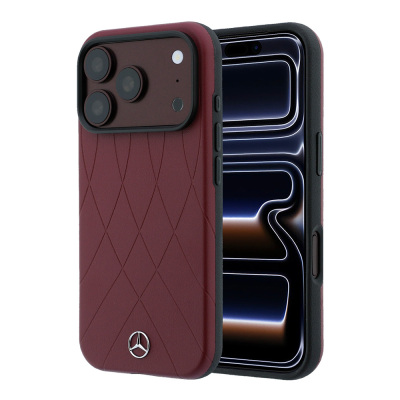 Apple iPhone 18 Pro Max Kılıf Mercedes Benz Orjinal Lisanslı M-safe Şarj Özellikli 3D Metal Logolu Crossed Lines Kapak - Mercedes Benz