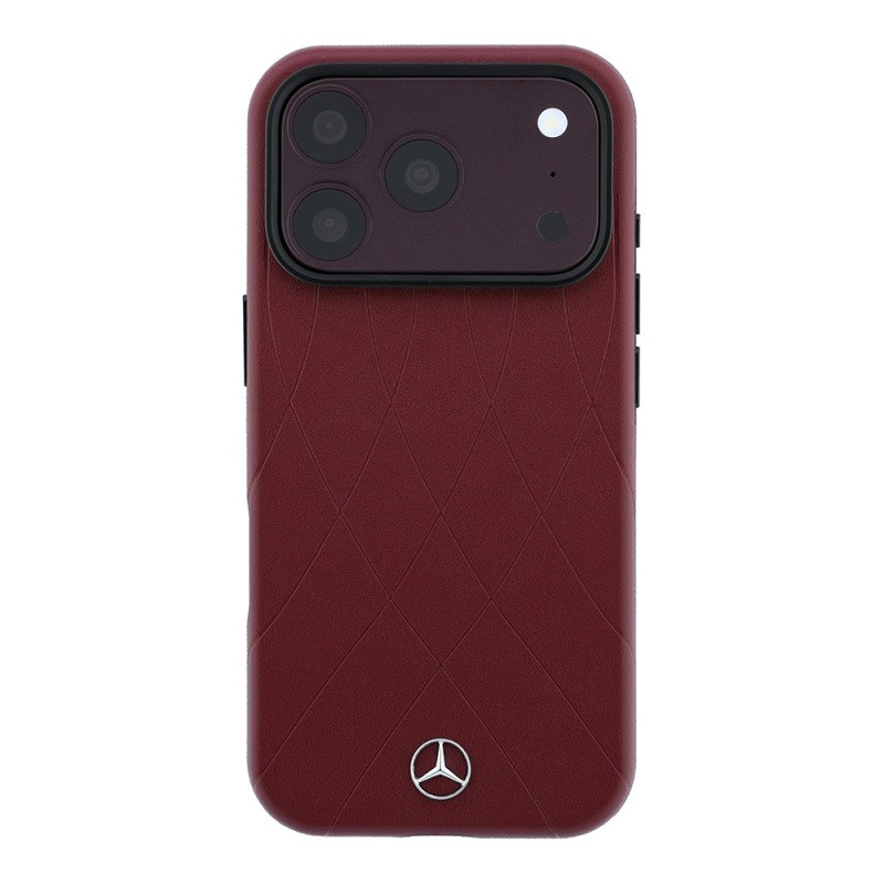 Apple iPhone 18 Pro Max Kılıf Mercedes Benz Orjinal Lisanslı M-safe Şarj Özellikli 3D Metal Logolu Crossed Lines Kapak - 4