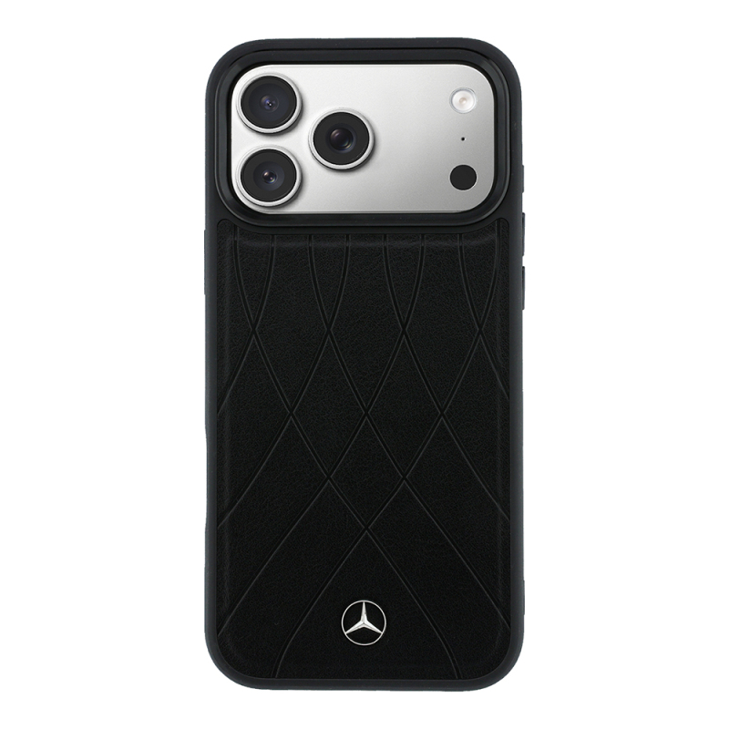 Apple iPhone 18 Pro Max Kılıf Mercedes Benz Orjinal Lisanslı M-safe Şarj Özellikli 3D Metal Logolu Crossed Lines Kapak - 11