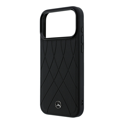 Apple iPhone 18 Pro Max Kılıf Mercedes Benz Orjinal Lisanslı M-safe Şarj Özellikli 3D Metal Logolu Crossed Lines Kapak - 14