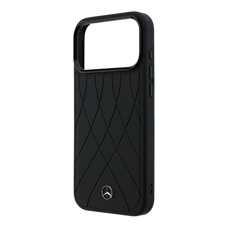 Apple iPhone 18 Pro Max Kılıf Mercedes Benz Orjinal Lisanslı M-safe Şarj Özellikli 3D Metal Logolu Crossed Lines Kapak - 14