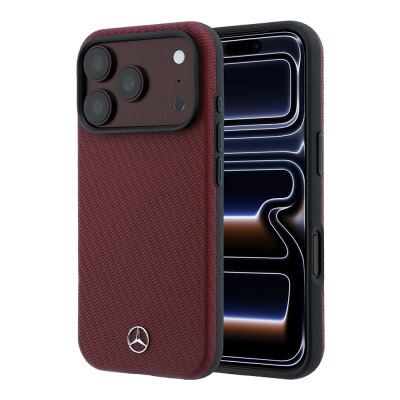 Apple iPhone 18 Pro Max Kılıf Mercedes Benz Orjinal Lisanslı M-safe Şarj Özellikli 3D Metal Logolu Wrap Wood Deri Kapak - Mercedes Benz