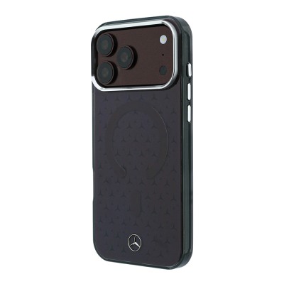 Apple iPhone 18 Pro Max Kılıf Mercedes Benz Orjinal Lisanslı M-safe Şarj Özellikli Çift Katmanlı Yıldız Desenli Sert PC Kapak - 2