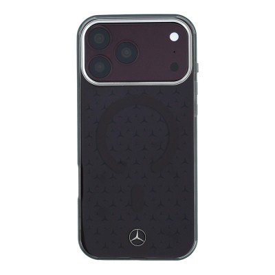 Apple iPhone 18 Pro Max Kılıf Mercedes Benz Orjinal Lisanslı M-safe Şarj Özellikli Çift Katmanlı Yıldız Desenli Sert PC Kapak - 3