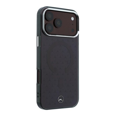 Apple iPhone 18 Pro Max Kılıf Mercedes Benz Orjinal Lisanslı M-safe Şarj Özellikli Çift Katmanlı Yıldız Desenli Sert PC Kapak - 4