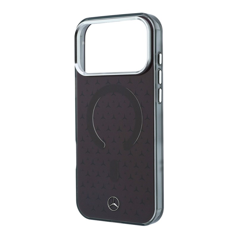 Apple iPhone 18 Pro Max Kılıf Mercedes Benz Orjinal Lisanslı M-safe Şarj Özellikli Çift Katmanlı Yıldız Desenli Sert PC Kapak - 6