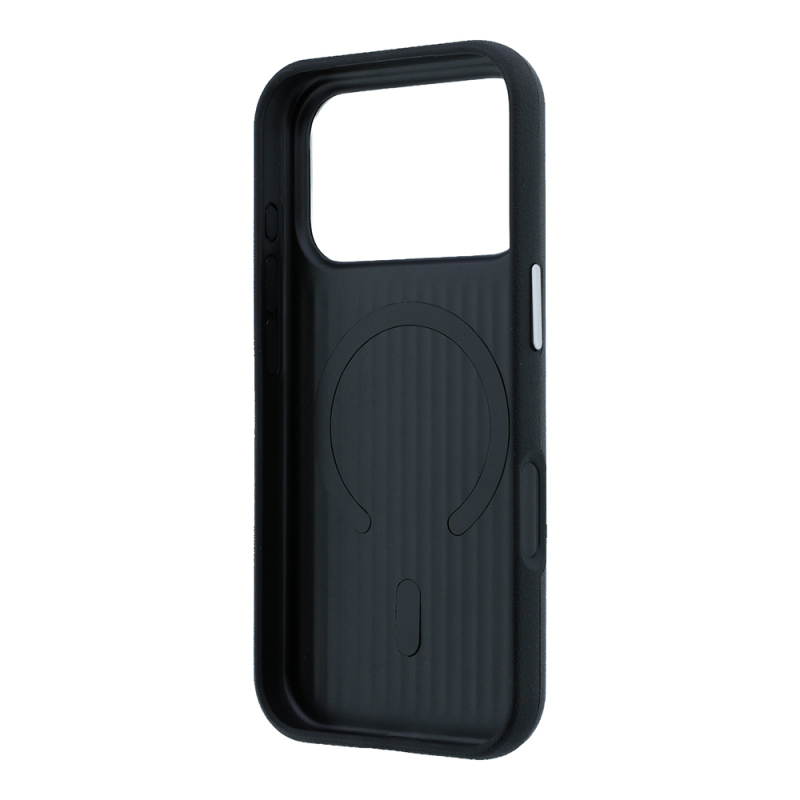 Apple iPhone 18 Pro Max Kılıf Mercedes Benz Orjinal Lisanslı M-safe Şarj Özellikli Metal Yıldız Logolu Çizgili Deri Kapak - 15