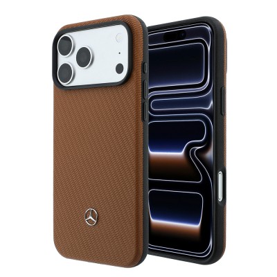 Apple iPhone 18 Pro Max Kılıf Mercedes Benz Orjinal Lisanslı M-safe Şarj Özellikli PU Deri 3D Metal Logolu Kartlıklı Kapak - 4