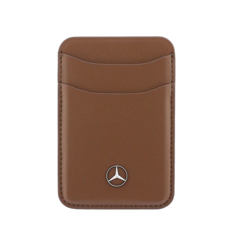 Apple iPhone 18 Pro Max Kılıf Mercedes Benz Orjinal Lisanslı M-safe Şarj Özellikli PU Deri 3D Metal Logolu Kartlıklı Kapak - 12