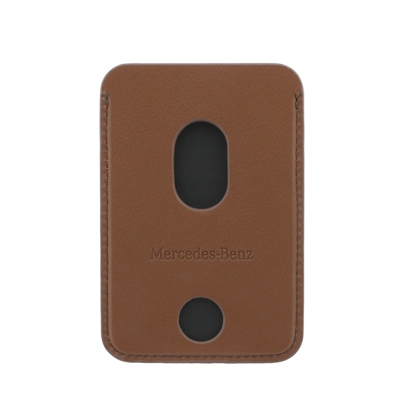 Apple iPhone 18 Pro Max Kılıf Mercedes Benz Orjinal Lisanslı M-safe Şarj Özellikli PU Deri 3D Metal Logolu Kartlıklı Kapak - 14