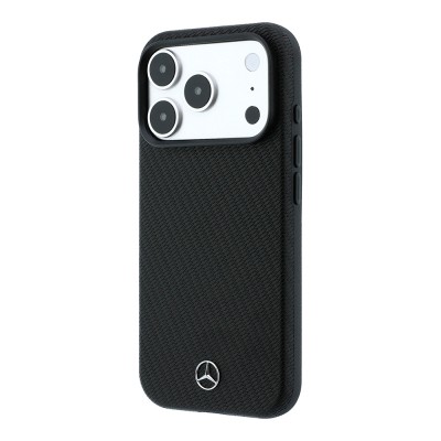 Apple iPhone 18 Pro Max Kılıf Mercedes Benz Orjinal Lisanslı M-safe Şarj Özellikli PU Deri 3D Metal Logolu Kartlıklı Kapak - 18