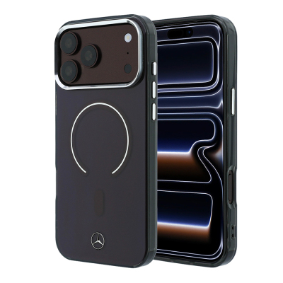 Apple iPhone 18 Pro Max Kılıf Mercedes Benz Orjinal Lisanslı M-safe Şarj Özellikli Saydam Yüzey İkonik 3D Metal Logolu Kapak - Mercedes Benz