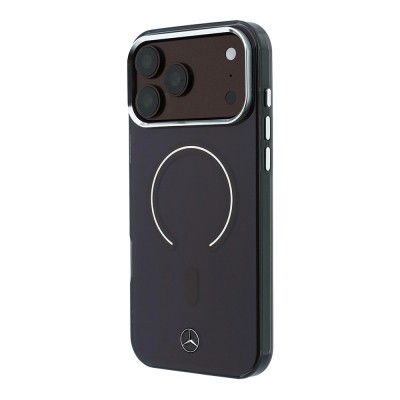 Apple iPhone 18 Pro Max Kılıf Mercedes Benz Orjinal Lisanslı M-safe Şarj Özellikli Saydam Yüzey İkonik 3D Metal Logolu Kapak - 2