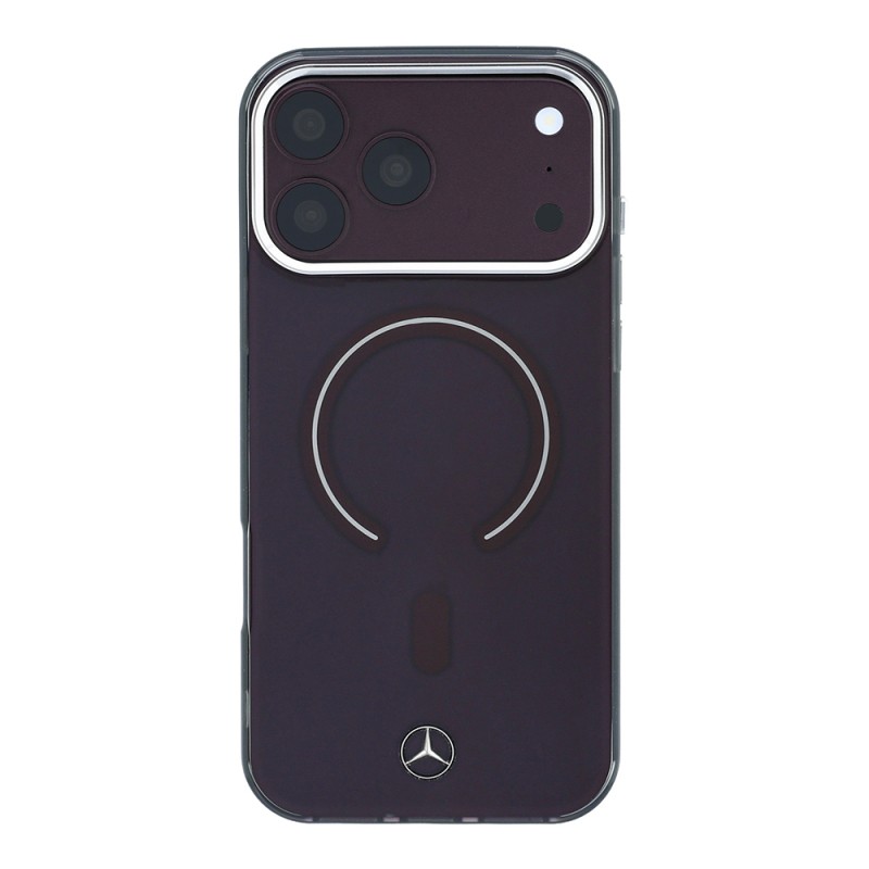 Apple iPhone 18 Pro Max Kılıf Mercedes Benz Orjinal Lisanslı M-safe Şarj Özellikli Saydam Yüzey İkonik 3D Metal Logolu Kapak - 3